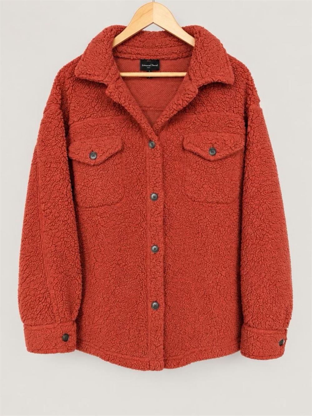 32 Degrees Rust Orange Teddy Sherpa Jacket
